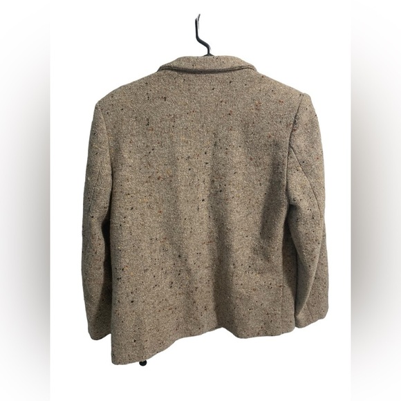 Jacobsons Vintage Wool Speckled Tweed Blazer One Button Size 14 - Picture 2 of 5